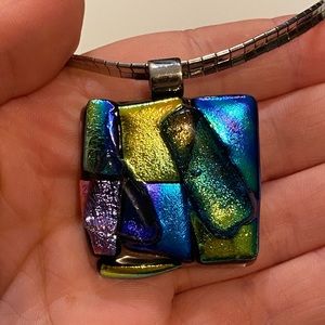 Sparkly Dichroic Necklace
